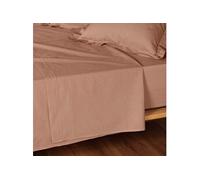 Douceur d'Intérieur Drap plat Lina 1 personne 180x290 cm 100% coton 57 fils Blush