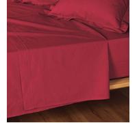 Douceur d'Intérieur Drap plat Lina 240×300 cm 100% coton 2 personnes Marsala