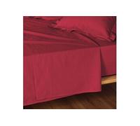 Douceur d'Intérieur Drap plat Lina 240×300 cm 100% coton 2 personnes Marsala