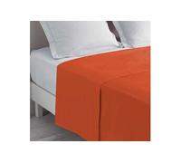 Douceur d'Intérieur – Drap plat Lina 240 x 300 cm – 100 % coton – Paprika