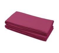 Lovely Home - Drap plat 100% coton 180 x 290 cm - 1 personne - Fuchsia