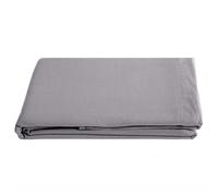 Drap plat PALACE pur coton lavé 240x290 cm uni gris acier