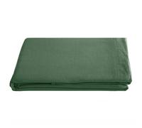 Drap plat PALACE pur coton lavé 240x290 cm uni vert cedre