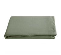 Drap plat PALACE pur coton lavé 240x290 cm uni vert sauge