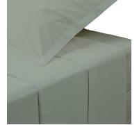 Atmosphera - Drap plat Percale 2 personnes 240x290 cm Vert Tilleul