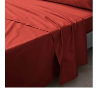 Douceur d'Intérieur Drap plat Percaline Tomette Percale de coton 240 x 300 cm