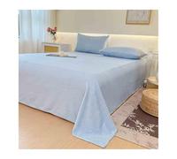 Drap Plat Polaire Flanelle 1 2 Personnes 160x230cm 240x250cm 240x270cm pour Lit 90-100cm 180cm 200cm Douce Et Chaude(Sky Blue,240x250cm+48x74cm x2)