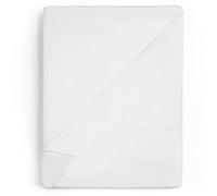 Drap Plat pour 1 ou 2 Personnes en Coton 140x200 cm - Draps de lit Plats pour Lits Simple Double ou canapé Idéal pour Adult et Enfant Bed Sheets avec Certifié Oeko-Tex Blanc 140 x 200