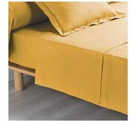 douceur d'intérieur, Drap Plat (180 x 290 cm) Percaline Miel, Percale de Coton