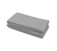 Drap plat uni 2 personnes 100% coton - Gris Clair - 180x290 cm