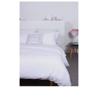 Drap Plat Uni Coton - COTE DECO - 240x290 cm - Blanc - 100% coton - Lavage 60°