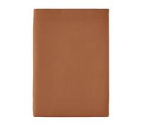 Drap Plat uni en Percale de Coton, Premiere, 180 x 290 cm, ESSIX, Marron Foncé