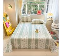 Drap plat vintage à motif floral - Drap en coton artistique doux de qualité supérieure, motif fleurs sauvages romantiques chic avec panda, drap plat seulement pour femmes et filles, literie décorative