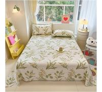 Drap plat vintage à motif floral - Drap en coton artistique premium doux, motif chic romantique de fleurs sauvages et panda, drap plat uniquement pour femmes et filles, literie décorative thème jardin