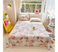 Drap plat Vintage Floral - Drap de qualité supérieure en coton d'art, Drap plat romantique chic avec motifs de fleurs sauvages et panda pour femmes et filles, literie décorative sur le thème du jardin