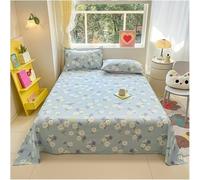 Drap plat Vintage Floral - Drap de qualité supérieure en coton d'art, Drap plat romantique chic avec motifs de fleurs sauvages et panda pour femmes et filles, literie décorative sur le thème du jardin