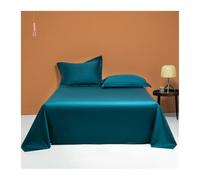 Drap Plate 160x230cm 200x230cm 245x250cm 245x270cm Drap de Dessus 500 Fils Coton à Longues Fibres de Luxe Ultra Doux Draps de lit(Dapple Blue,160x230cm)