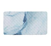 Drap portable avec lignes de gouache abstraites bleues pour tout-petits, doux et confortable pour lit pliant pour tout-petits, 127 x 63,5 cm (drap, lit non inclus)