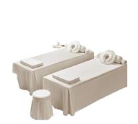 Drap pour Table de Massage Jupe de lit solide for Salon beauté, 1 pièce, couvre-lit antidérapant for Table Massage Spa, avec trou(Color 7)