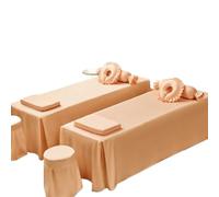 Drap Table Massage 1 jupe de lit solide for salon beauté, couvre-lit antidérapant for table massage et spa, doux for la peau avec trou(Orange,185x70CM)