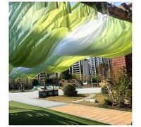 Drapé De Plafond Ondulé, Tissu Pare-soleil, Rideau Décoratif En Baldaquin (intérieur/extérieur) Pour Mariage Sur La Plage, Hall D'hôtel, Patio Ou Rue Commerçante(Green-C,500x40cm/197x15.7"-30)