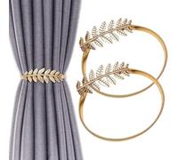 Drapé Holdback - Lot de 2 embrasses décoratives en forme de feuille, ressort flexible, boucles de décoration élégantes, modernes et élégantes | Attaches de rideaux pour rideaux de salon, de patio, de