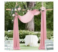 Drapé Mariage Tissu de drapage for Arc de Mariage, en Mousseline de Soie, Rose poussiéreuse, for Plafond de fête, for Arche pour