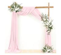 Drapé Mariage Tissu de drapage for Arc de Mariage, en Mousseline de Soie, Rose poussiéreuse, for Plafond de fête, for Arche pour
