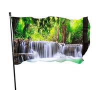 Drapeau 0,9 x 1,5 m Bannière décorative d'extérieur Grand Cascade dans les arbres de la forêt tropicale Drapeau amusant Couleur vive en polyester Dr