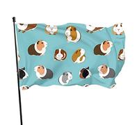 Drapeau 0,9 x 1,5 m Bannière décorative d'extérieur Grand Cochon d'Inde Drapeau amusant Couleur vive en polyester sonnier pour