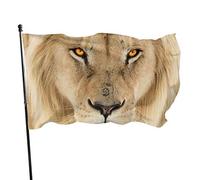 Drapeau 0,9 x 1,5 m Bannière décorative d'extérieur Grand Lion Couleur vive en polyester pour décoration d'intérieur