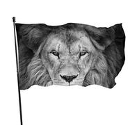 Drapeau 0,9 x 1,5 m Bannière décorative d'extérieur Grand Lion Couleur vive en polyester pour décoration d'intérieur