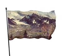 Drapeau 0,9 x 1,5 m Bannière décorative d'extérieur Grand Paysage de montagne Drapeau amusant Couleur vive en polyester pour déco