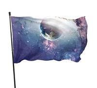 Drapeau 0,9 x 1,5 m Bannière décorative d'extérieur Grand Univers Planète Étoile Galaxie Espace Couleur vive en saison
