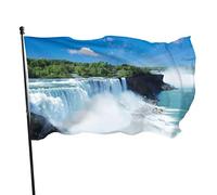 Drapeau 0,9 x 1,5 m extérieur décoratif bannière grand cascade forêt drôle drapeau couleur vive polyester cour extérieur intérieur déc