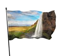 Drapeau 0,9 x 1,5 m extérieur décoratif bannière grand montagne cascade prairie drôle drapeau couleur vive polyester cour extérieur in