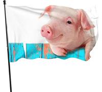 Drapeau 0,9 x 1,5 m extérieur décoratif bannière grand rose cochon drôle drapeau couleur vive polyester cour festival extérieur intéri