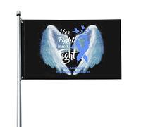 Drapeau 0,9 x 1,5 m Her Fight is Our Fight Guillain Barre Syndrome Awareness Flags Bannière de couleurs vives avec œillets en laiton pour décoration intérieure et extérieure