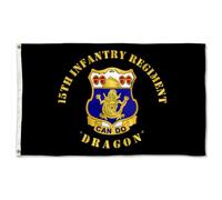 Drapeau 15e régiment d'infanterie Dragon Military Drapeau De Jardin