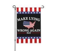 Drapeau 28x40 « Rendons le mensonge à nouveau inacceptable » 8647, drapeau de jardin de protestation politique, panneau double face en toile de jute, décoration de chambre