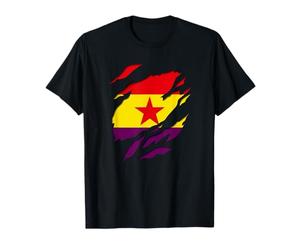 Drapeau 2ème République espagnole effet tridimensionnel 3D T-Shirt
