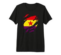 Drapeau 2ème République espagnole Effet tridimensionnel 3D T-Shirt Haut de Gamme