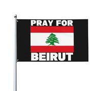 Drapeau 2x3 Drapeau de solidarité avec Beyrouth - Bénédictions d'Allah, pas besoin de support