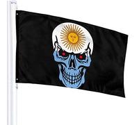 Drapeau 3 X 5 Argentine Drapeau Crâne 100% Polyester Monocouche Drapeaux Translucides 90 X 150CM