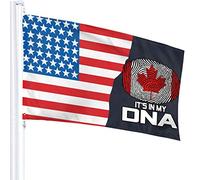 Drapeau 3 X 5 Canada C'est Dans Mon ADN 100% Polyester Simple Couche Drapeaux Translucides 90 X 150CM - Bannière 3' X 5'