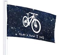 Drapeau 3 x 5 c'est comme ça que je roule vélo 100% polyester monocouche drapeaux translucides 90 x 150 cm - bannière 3' x 5'