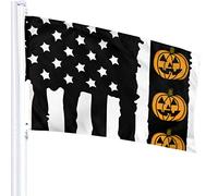Drapeau 3 X 5 Citrouille Halloween USA Drapeau-1 100% Polyester Monocouche Drapeaux Translucides 90 X 150CM - Bannière 3' X 5'