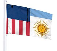 Drapeau 3 X 5 Drapeau Américain Argentine 100% Polyester Monocouche Drapeaux Translucides 90 X 150CM - Bannière 3' X 5'
