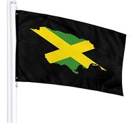 Drapeau 3 X 5 Drapeau de l'île de la Jamaïque 100% Polyester Drapeaux translucides à une seule couche 90 X 150CM - Bannière 3 'X 5'