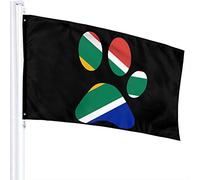 Drapeau 3 X 5 Drapeau Sud-Africain Patte de Chien 100% Polyester Monocouche Drapeaux Translucides 90 X 150CM - Bannière 3' X 5'